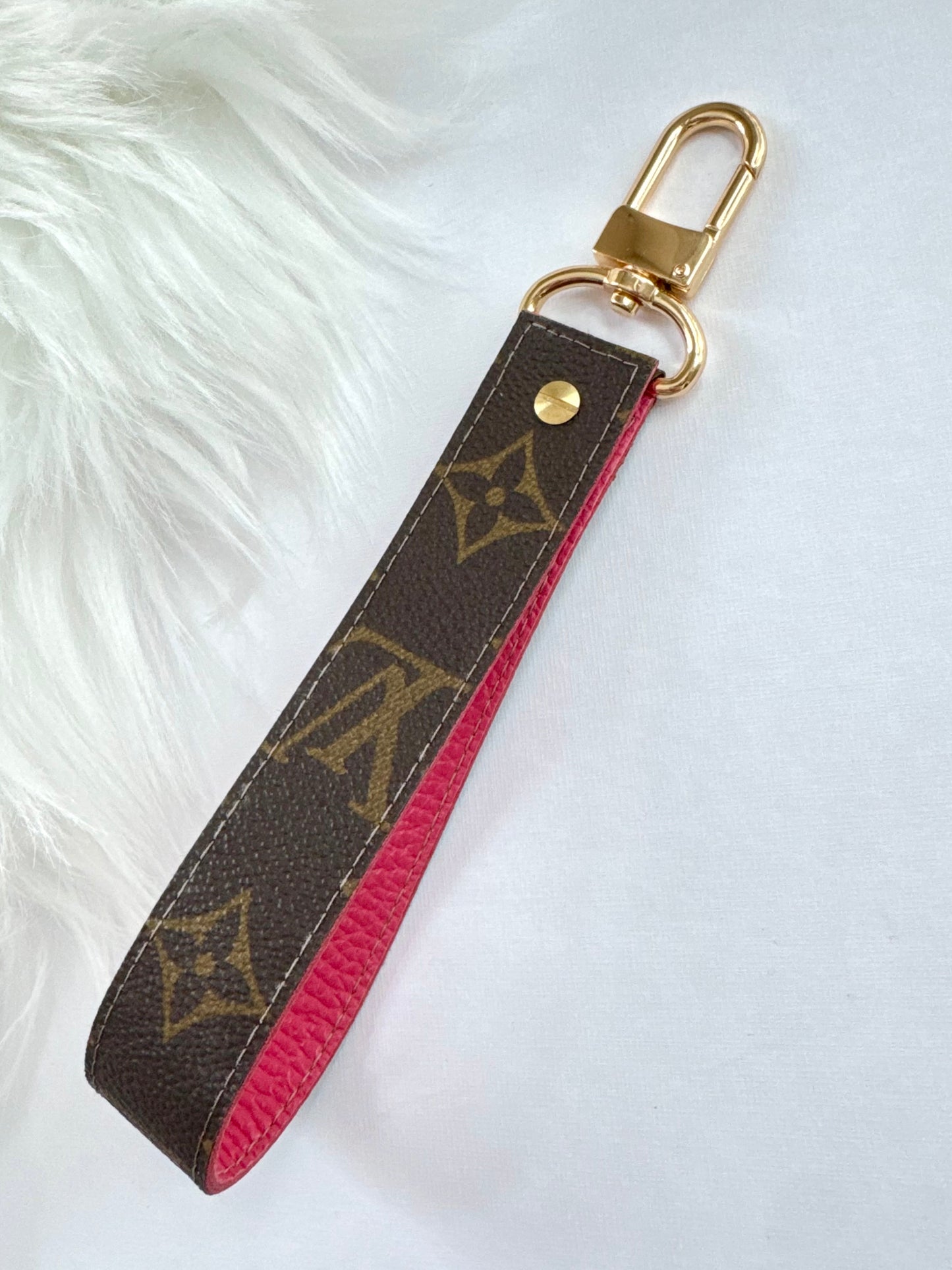 Repurposed LV Monogram Wristlet Keychain