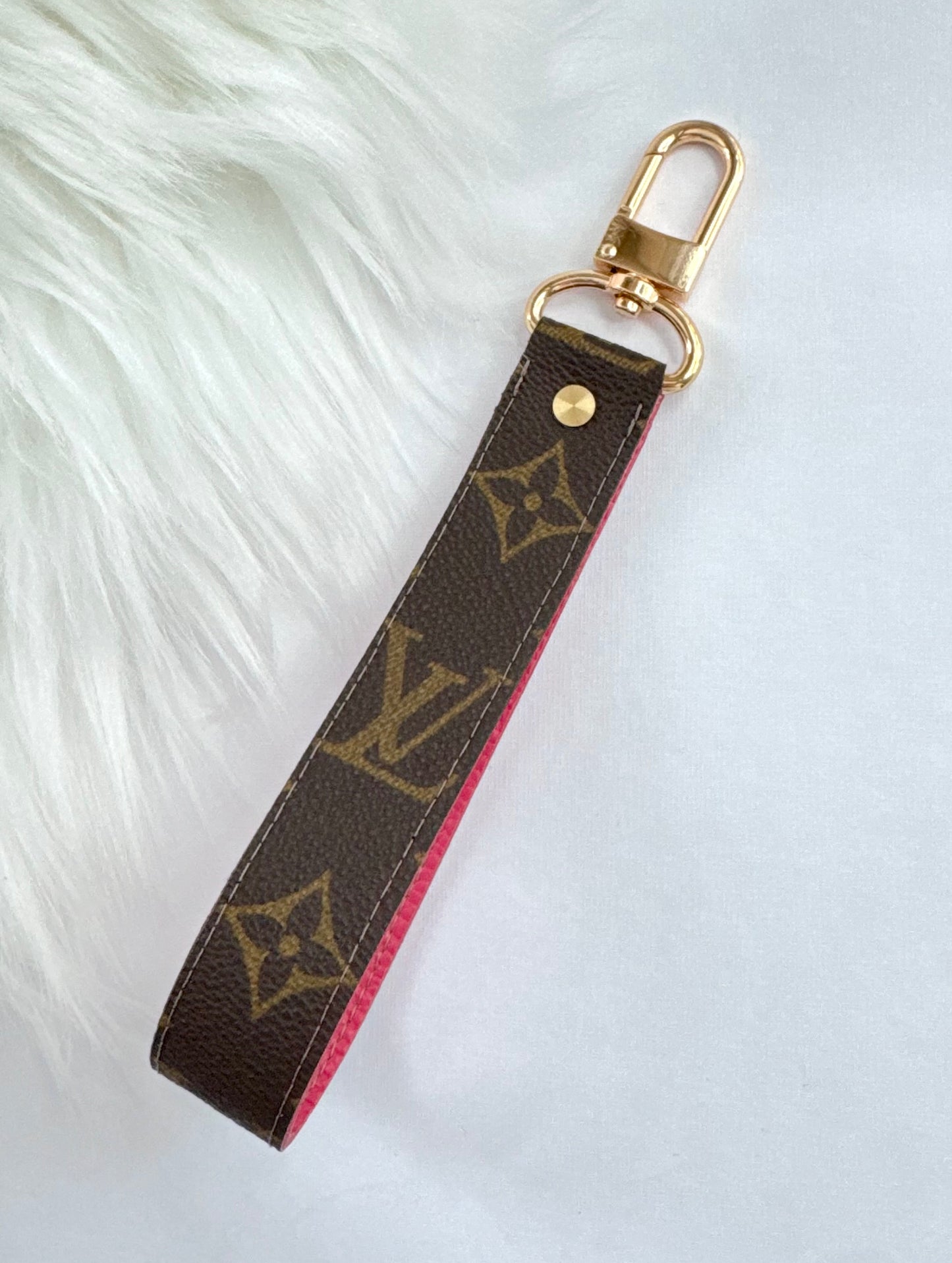 Repurposed LV Monogram Wristlet Keychain