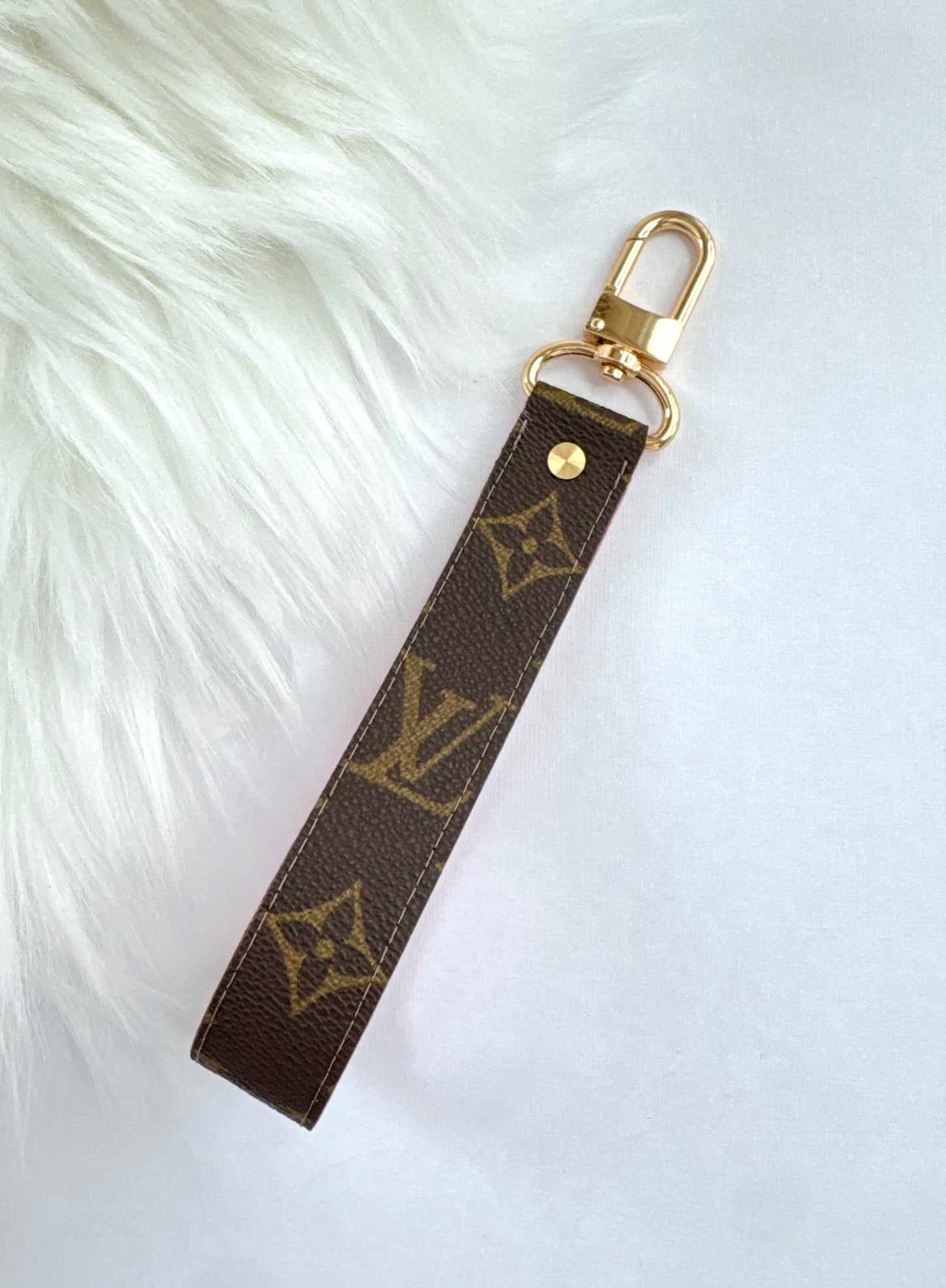 Repurposed LV Monogram Wristlet Keychain