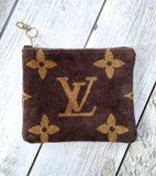 Repurposed LV Beach Towel Zippered Pouch