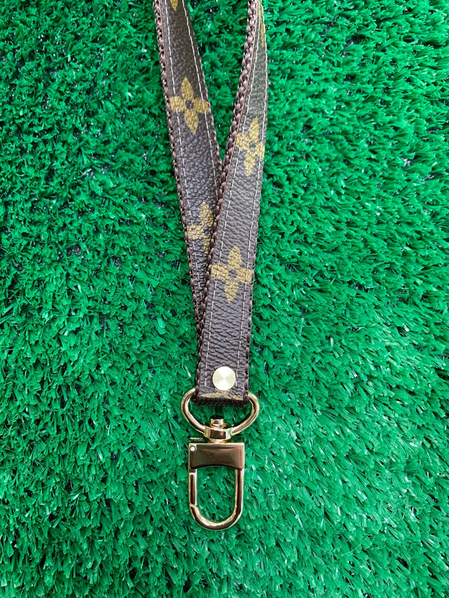 Lanyard with Repurposed LV Fleur