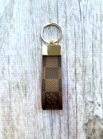 Repurposed LV Damier Ebene Keychain