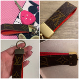 Repurposed LV Monogram Keychain with COLOR