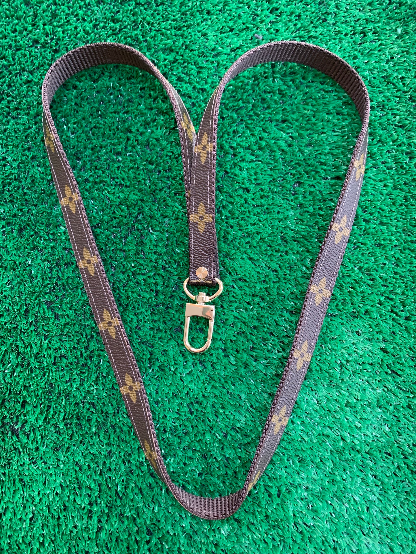 Lanyard with Repurposed LV Fleur