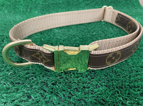 Louis Vuitton Dog Collar repurposed authentic monogram