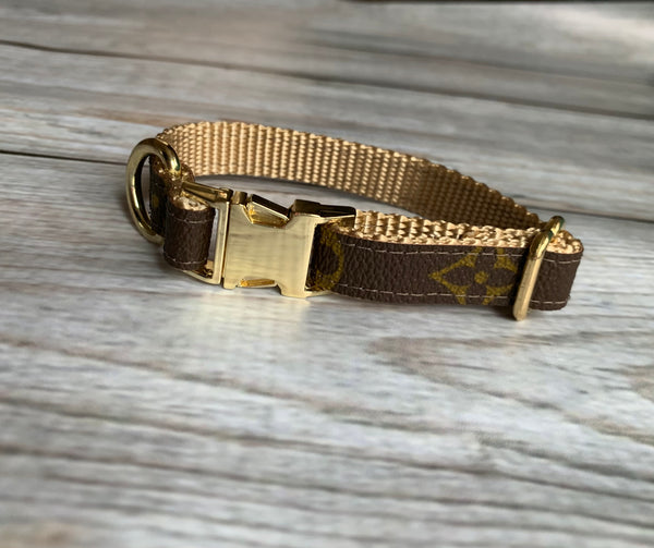 Extra Small Dog Collar with Repurposed LV